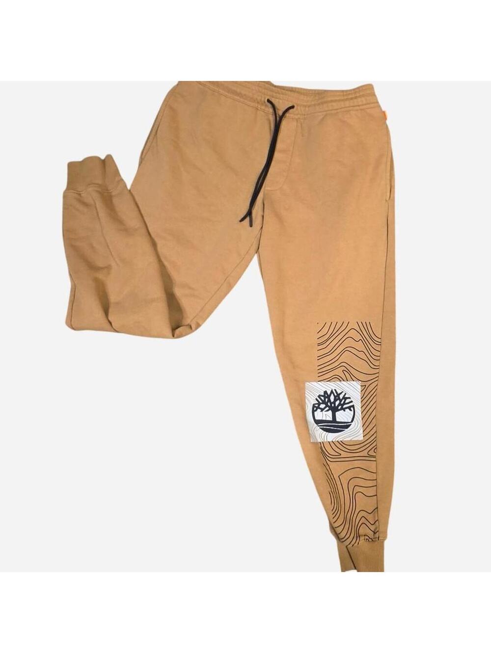 Timberland Men's Tan and Brown Joggers-tracksuit